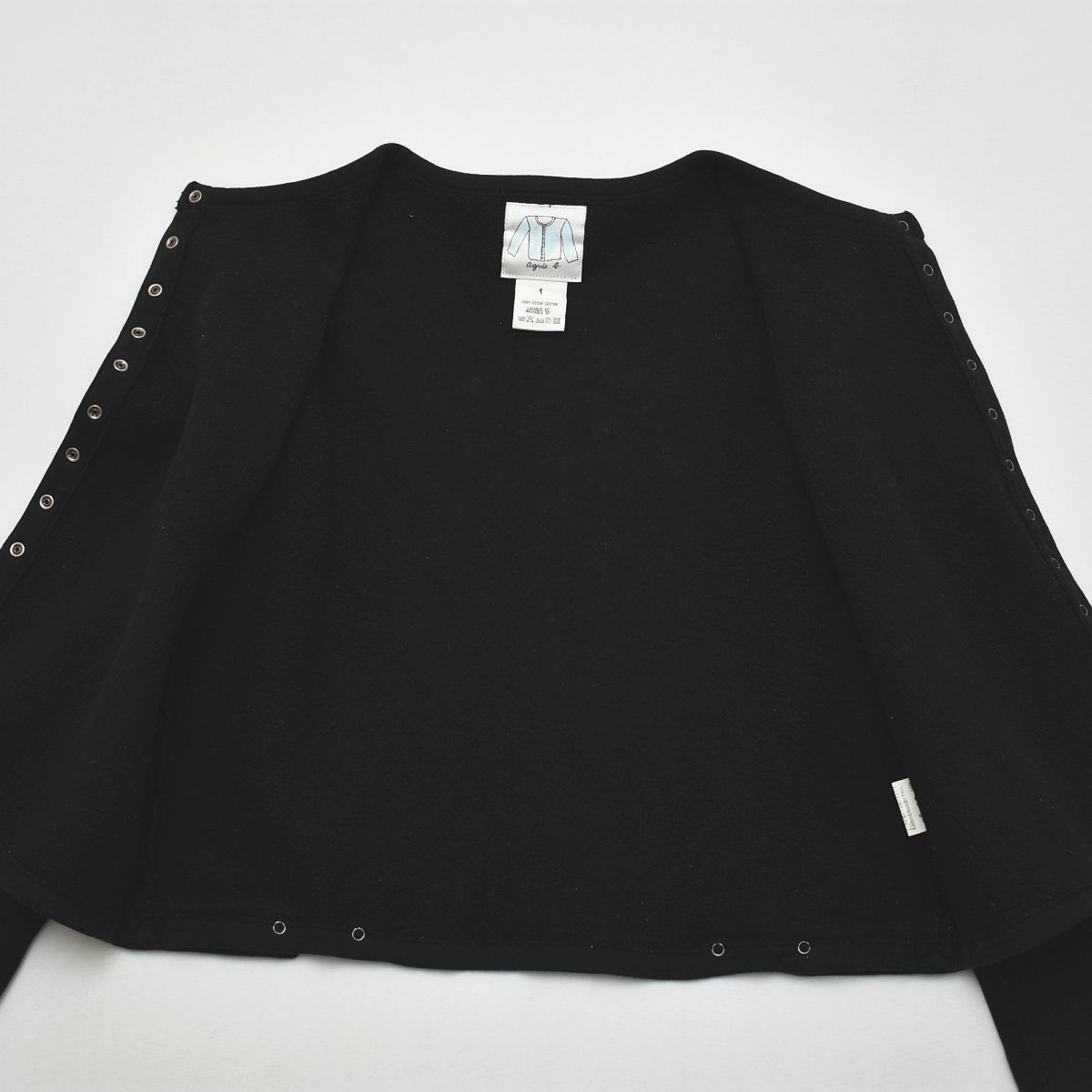 日本製 アニエスベー agnes b スウェット カーディガン プレッション