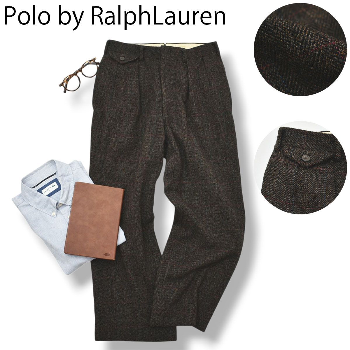 上質】 90sヴィンテージ Polo ラルフローレン ウール ツータック