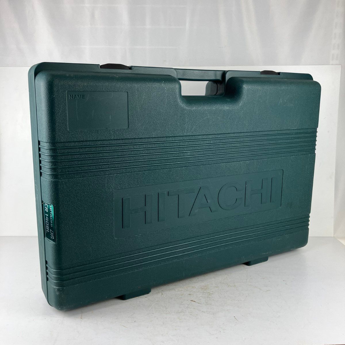  ЗЗHITACHI 日立 14.4 v コードレスセーバーソー バッテリーx 2 充電器 ケース付 CR 14 DBL グリーン レシプロソー 切断工具 切断機