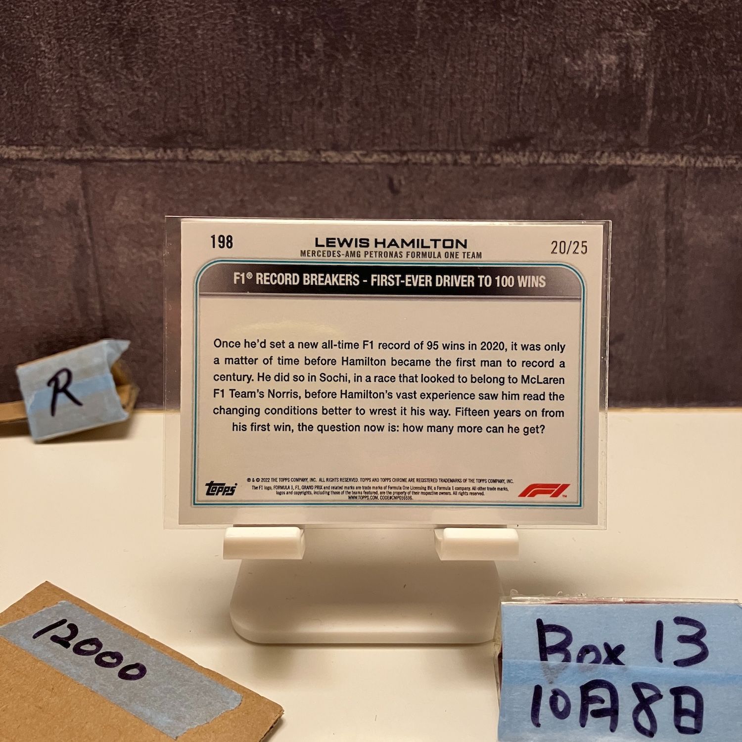 2021 Topps Chrome Lewis Hamilton 20 25 Mercedes-AMG Petronas Formula One Team Award Winners Orange Refractor カード