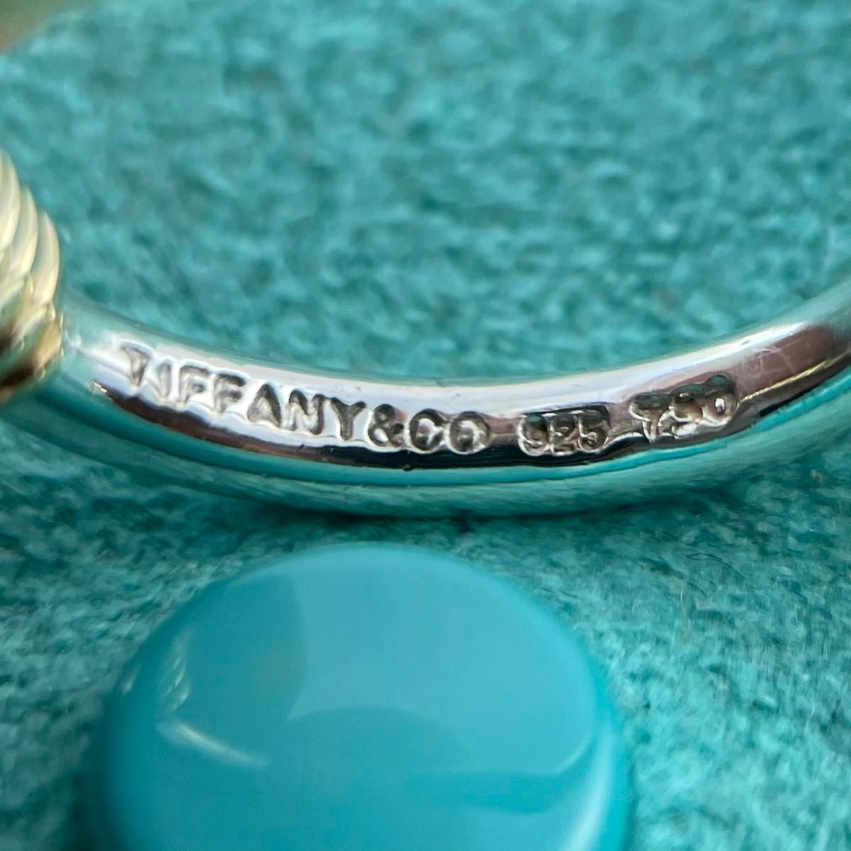 ティファニー 9号 バンドウィズ コイル 750 コンビ リング WB2fe