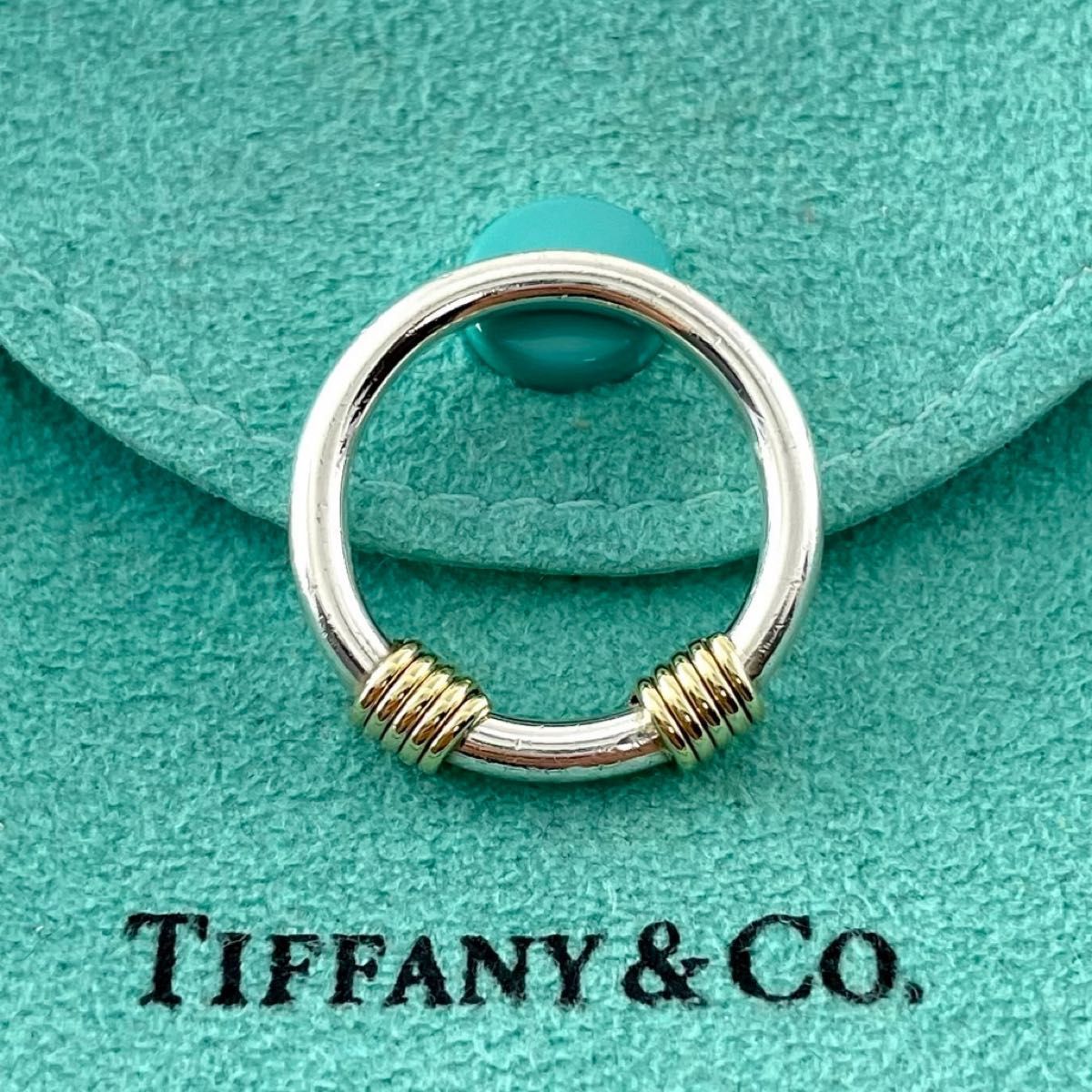 ティファニー 9号 バンドウィズ コイル 750 コンビ リング WB2fe