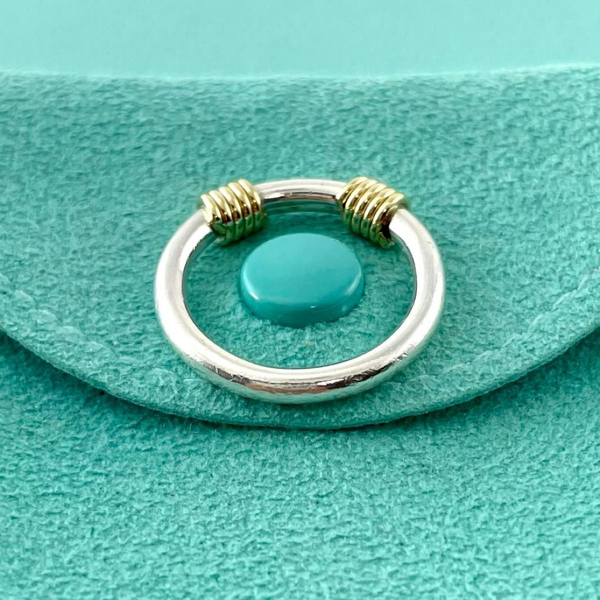 ティファニー 9号 バンドウィズ コイル 750 コンビ リング WB2fe