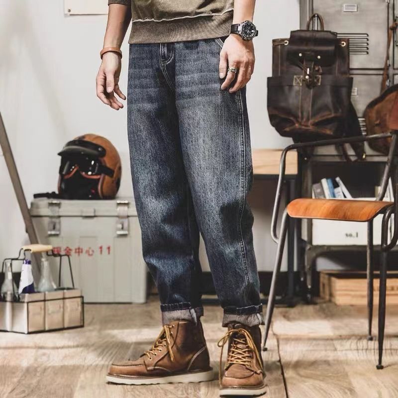 メンズ LUXSTYLE ラグスタイル デニムパンツ ワイドパンツ ジーンズ | バギーパンツ ゆったり パンツ 大きいサイズ ケミカルウォッシュワイドバギーデニムパンツ スキニー [vigerkar] テーパード バギージーンズのサイズ感・口コミ・評判は？形がキレイ