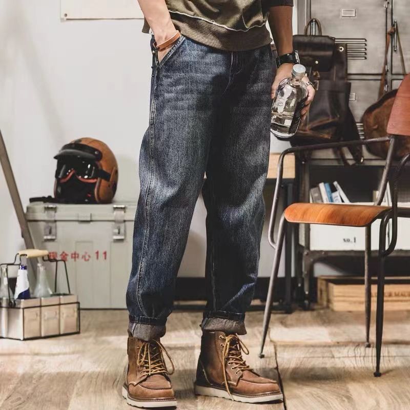 メンズ LUXSTYLE ラグスタイル デニムパンツ ワイドパンツ ジーンズ | バギーパンツ ゆったり パンツ 大きいサイズ ケミカルウォッシュワイドバギーデニムパンツ スキニー [vigerkar] テーパード バギージーンズのサイズ感・口コミ・評判は？形がキレイ
