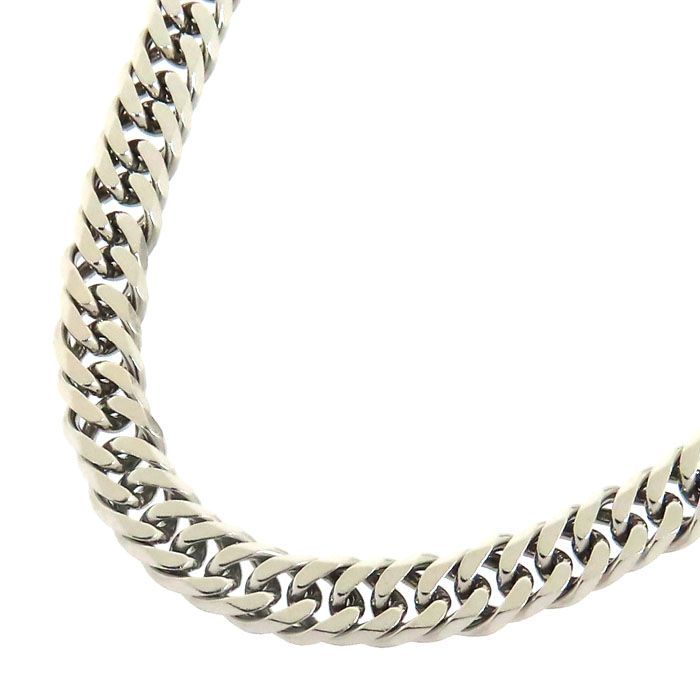 喜平 6面 W ダブル ネックレス Pt850 30.8g 50.5cm チェーン 造幣局