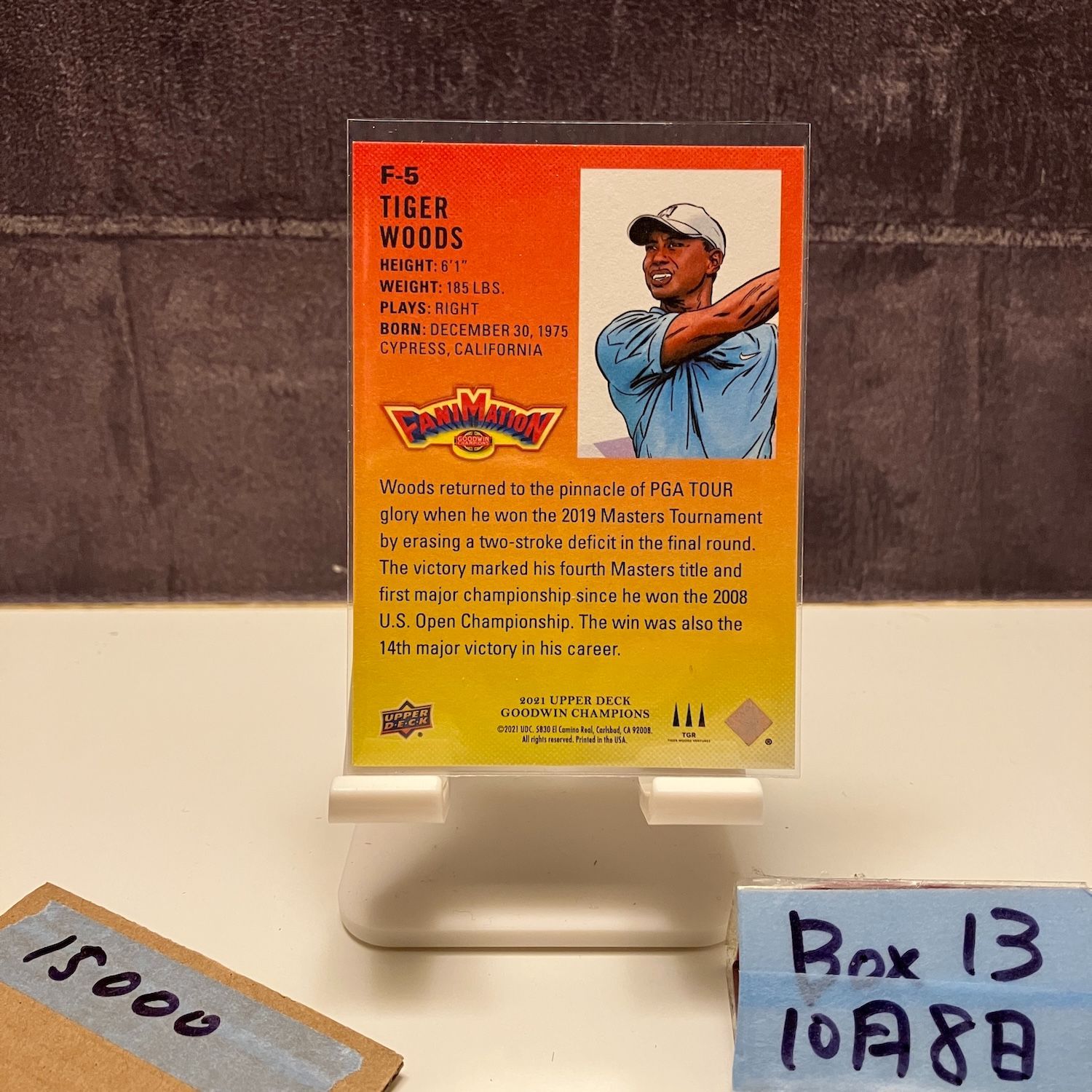 2021 Upper Deck Goodwin Champions Tiger Woods Fanimation カード