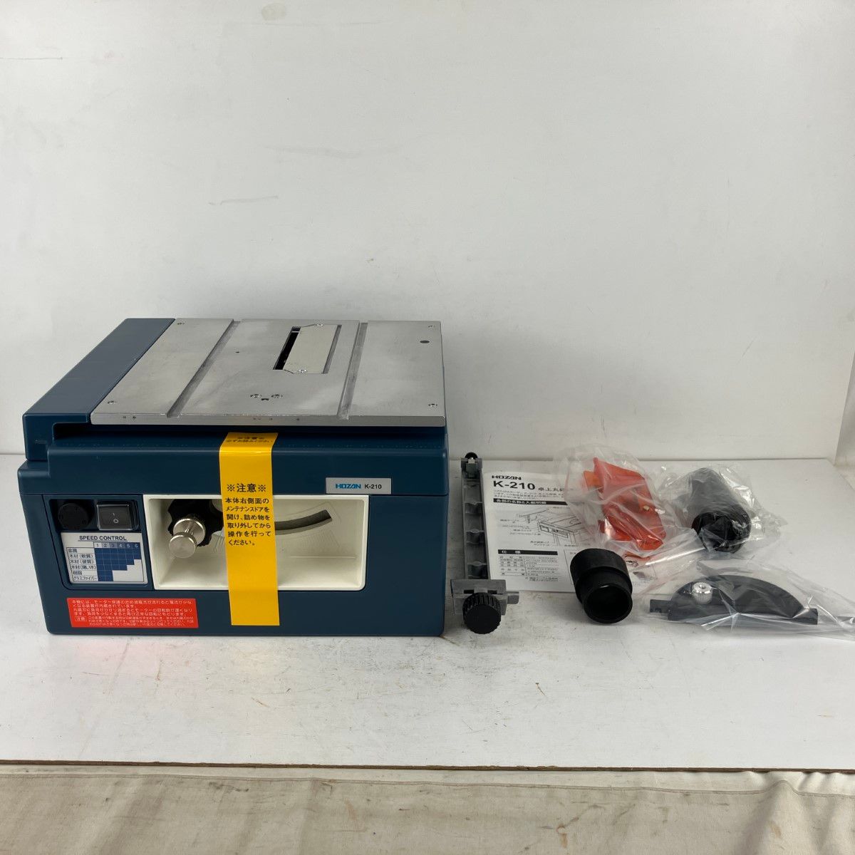 ЗЗHOZAN ホーザン 100 v 200 w 6000 rpm 卓上丸鋸盤 ガイド 取説付 K-210 ブルー