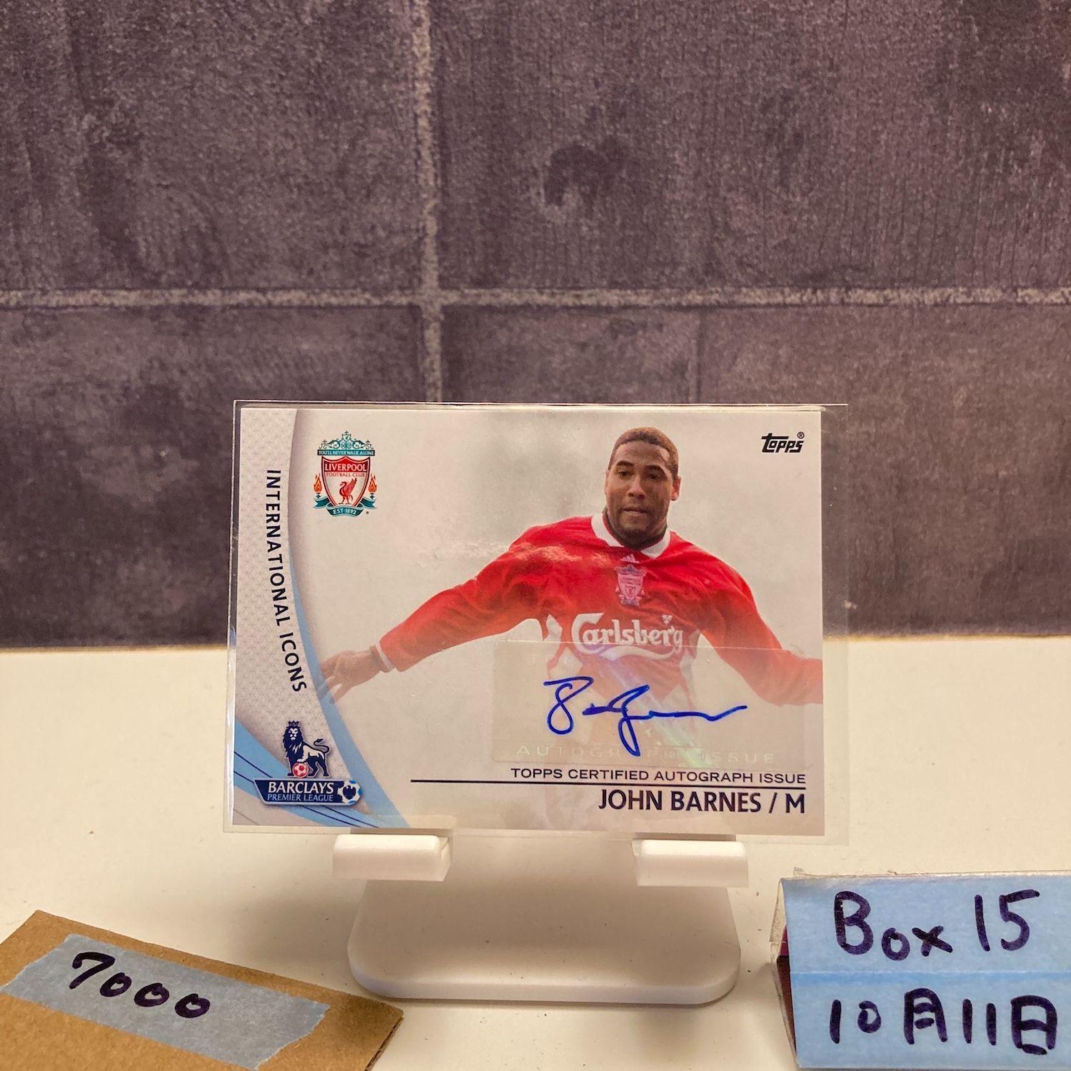 2013 Topps Premier Gold John Barnes 直筆サインカード Liverpool FC