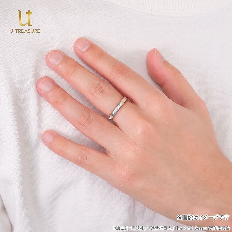 進撃の巨人 シンプルメッセージリング エレン K10 ピンクゴールド グッズ > アクセサリー > 【グッズ-指輪】進撃の巨人 シンプル