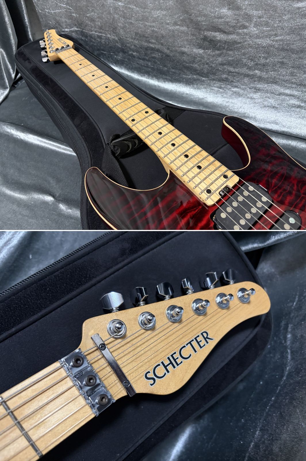 定価258,500円 SCHECTER NV-DX-24-AS 国産本格モデル 極上キルトTOP