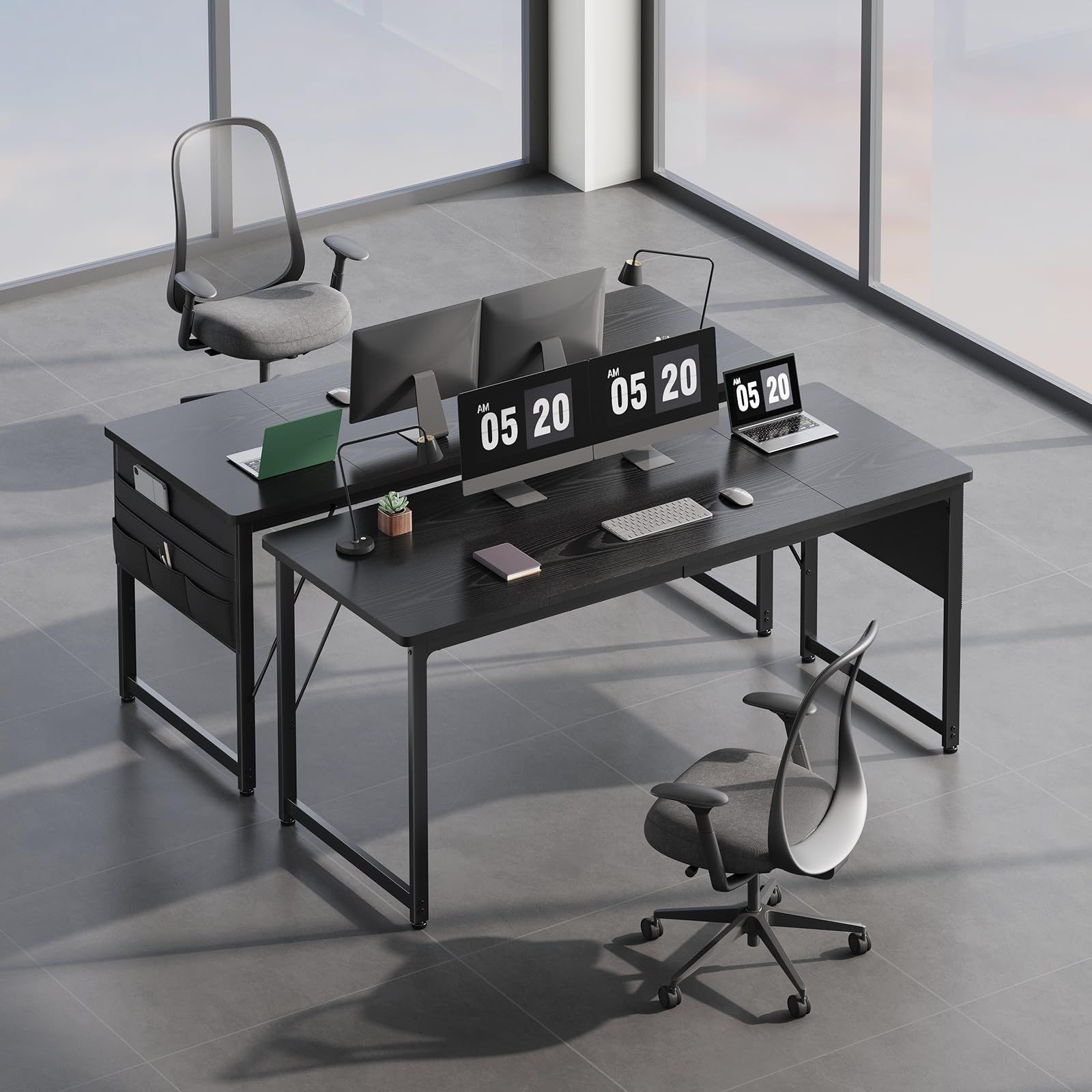 在庫処分 pcデスク 幅160*奥行60cm つくえ パソコンデスク 収納袋付き