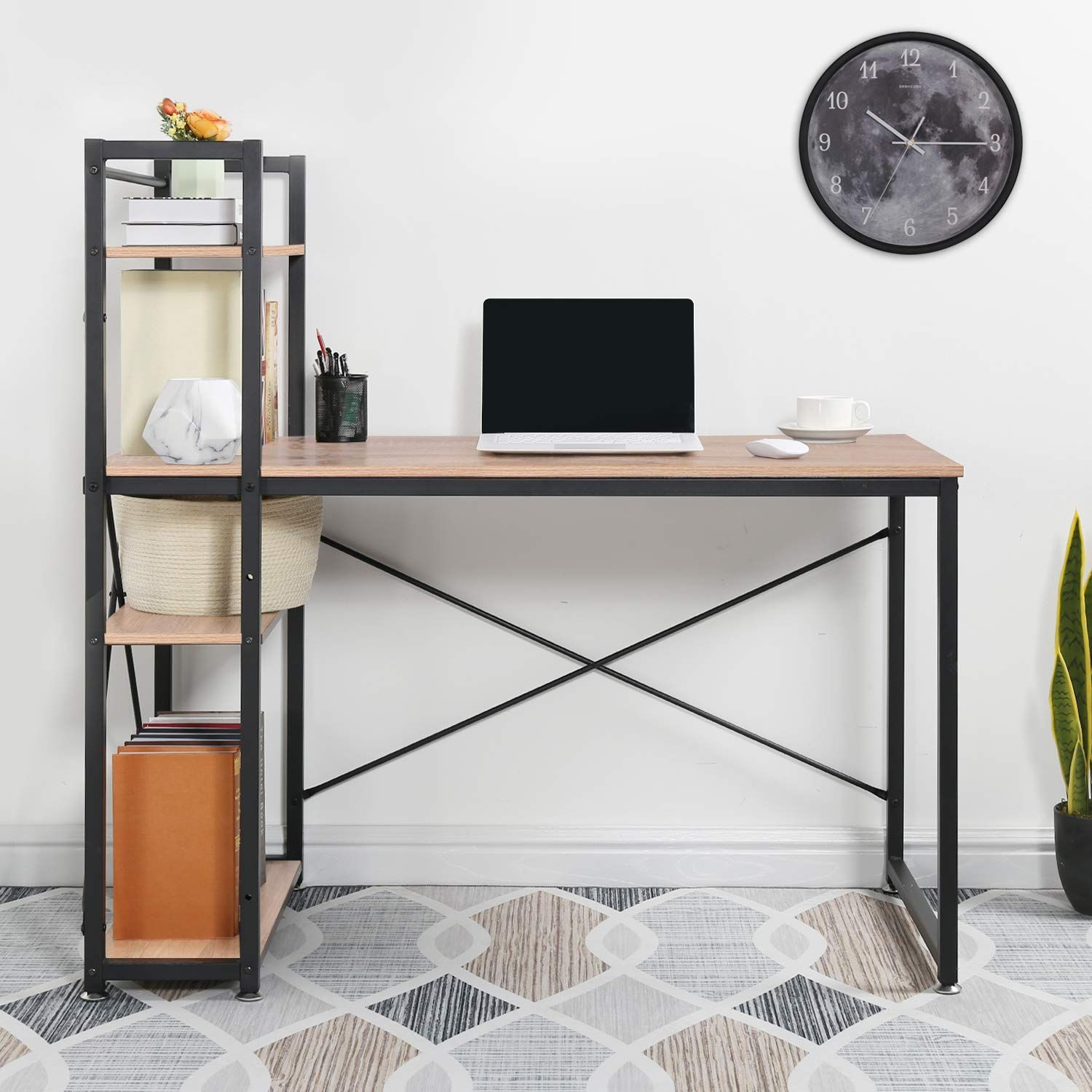 ゲーミングパソコンデスク 幅150×奥行き60×高さ110左右入替可収納