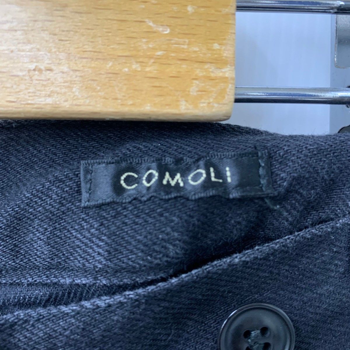 コモリ COMOLI 23AW デニムオーバーパンツ R01-03010 デニム ブラック 
