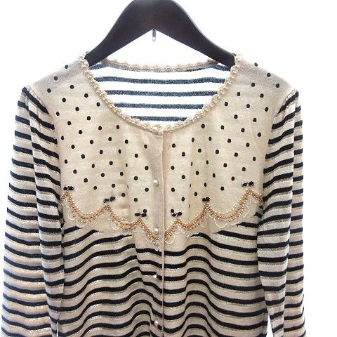 シェリーラファム Cherir la femme ニット カーディガン ビーズ ドット