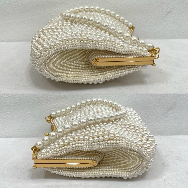 古着 LUMY HASHIMOTO ルミーハシモト パール ビーズ バッグ ストーン