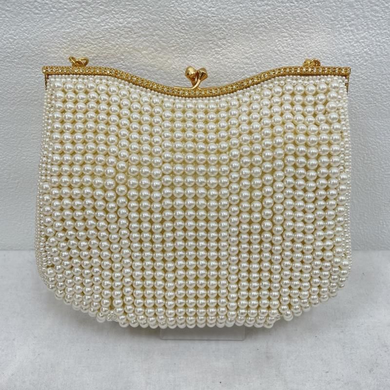 古着 LUMY HASHIMOTO ルミーハシモト パール ビーズ バッグ ストーン