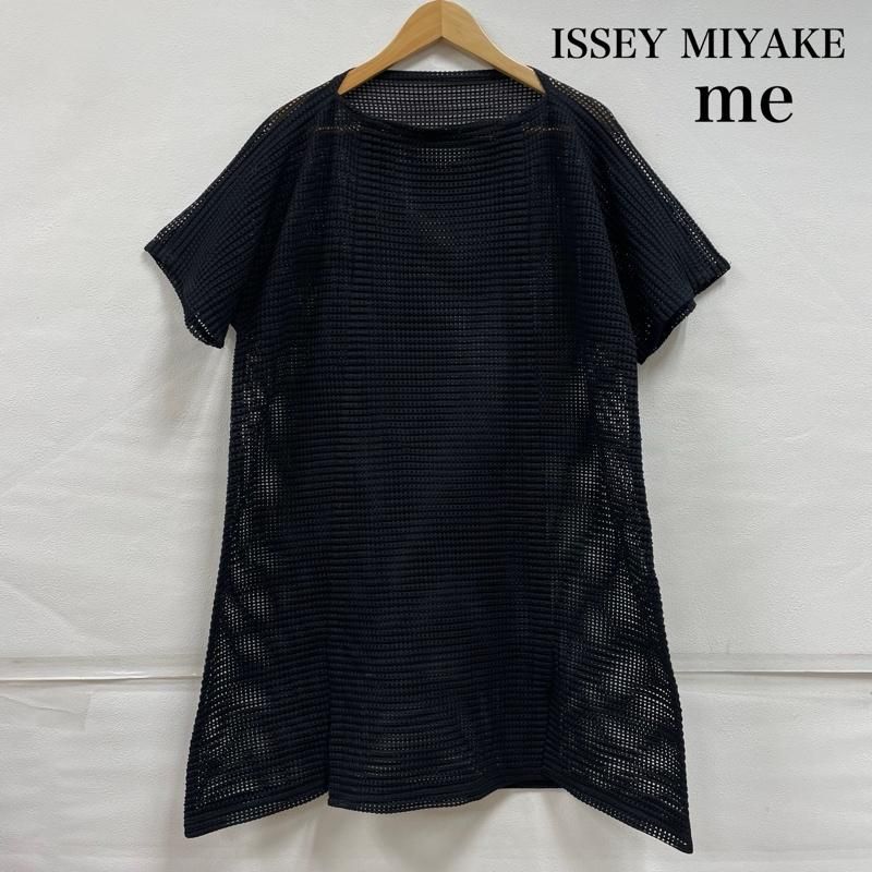 ミー イッセイミヤケ メッシュ 半袖 チュニック ワンピース スリット