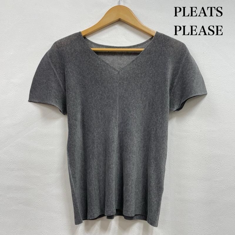 プリーツプリーズ ISSEY MIYAKE イッセイミヤケ Tシャツ プリーツ V