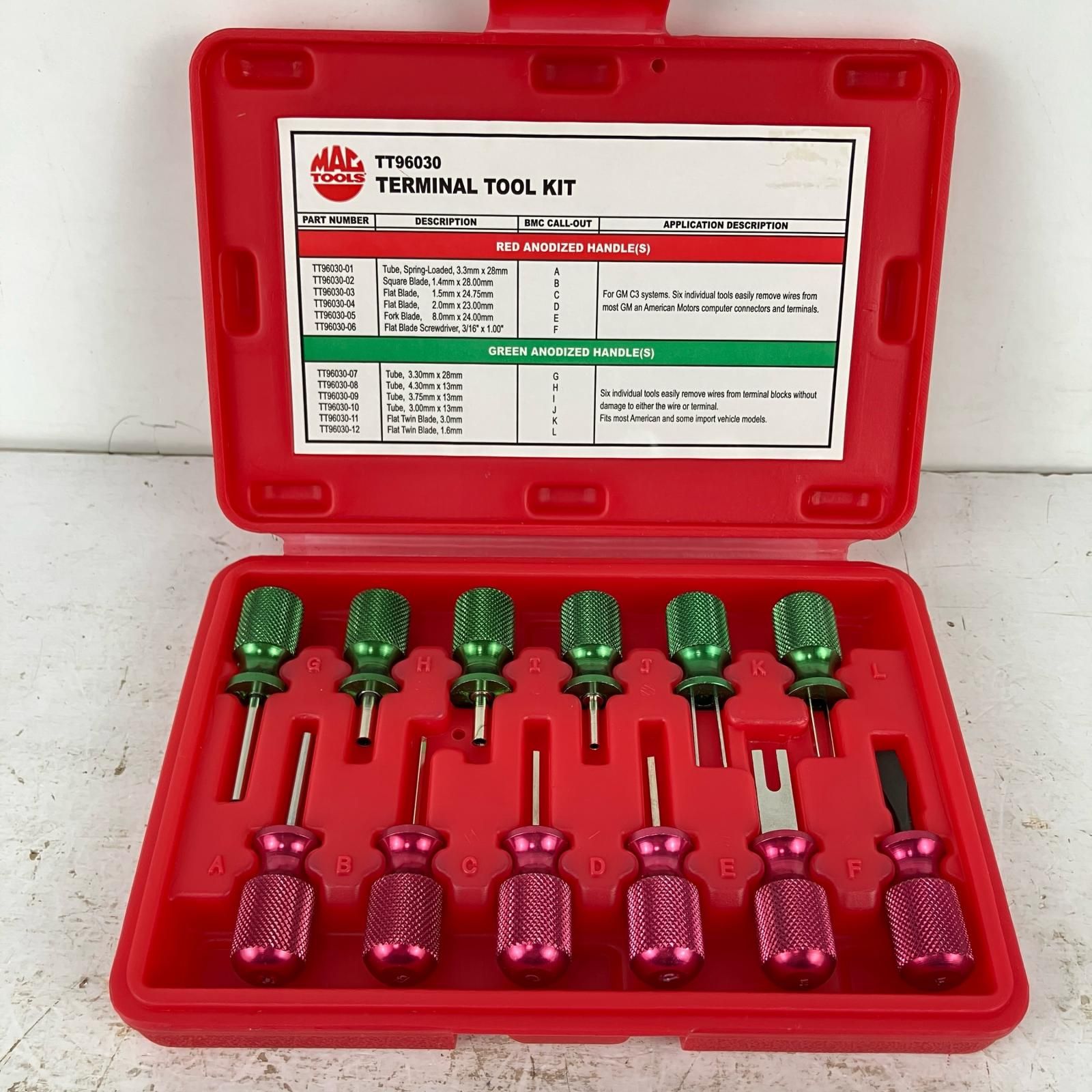 ЗЗMAC TOOLS マック ターミナルツールキット 12個 ケース付 TT96030 レッド