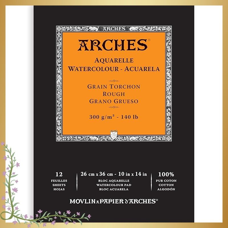 Arches アルシュ 水彩紙 パッド 300 g 荒目26 X 36 cm 1795103