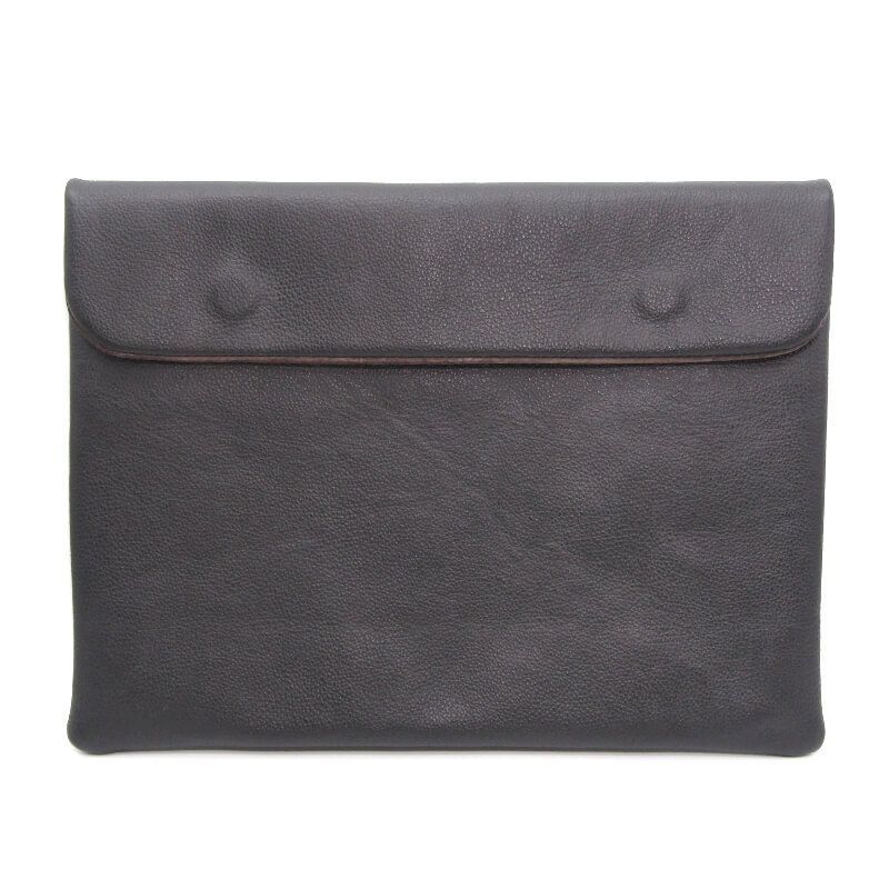 KIKUCHI LEATHER キクチレザー MacBook Air フラップケース LIONA 13 14インチ ノートパソコンケース 牛革 黒