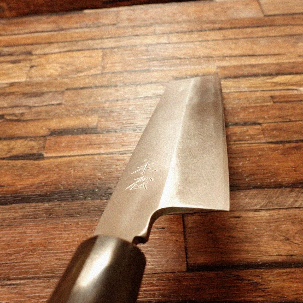 木屋 薄刃包丁 研ぎ済 水牛柄 片刃 菜切り 使用感少 200mm - メルカリ