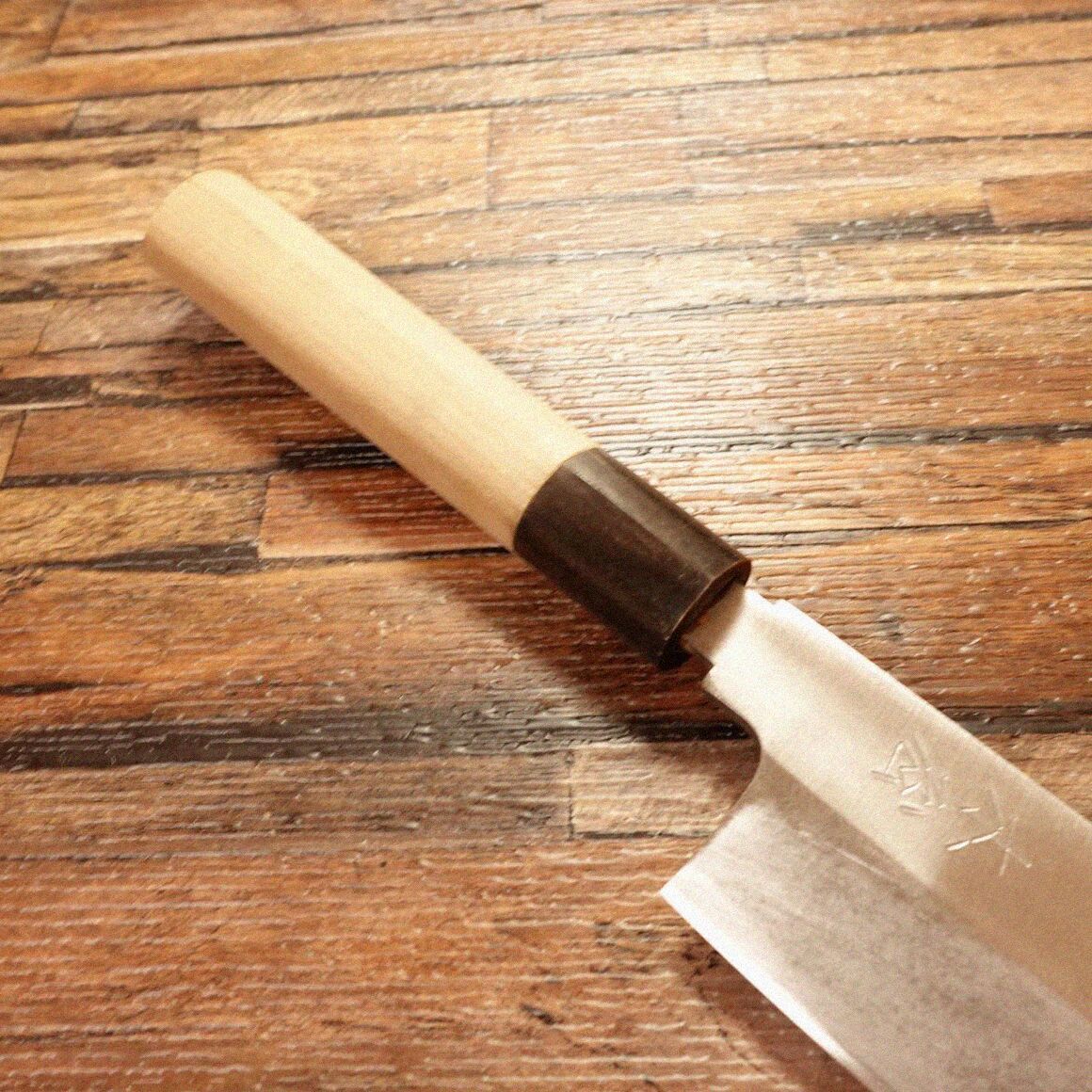 木屋 薄刃包丁 研ぎ済 水牛柄 片刃 菜切り 使用感少 200mm - メルカリ