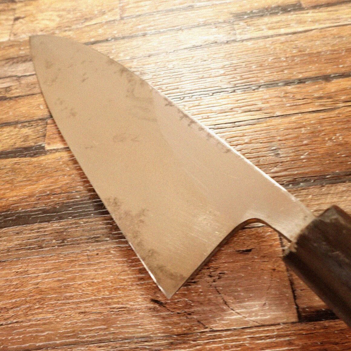 木屋 出刃包丁 研ぎ済 水牛柄 ハガネ 片刃 190mm - メルカリ