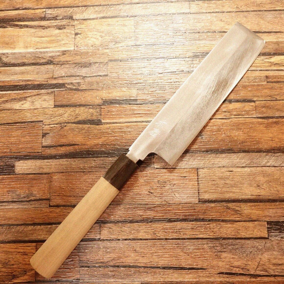 木屋 薄刃包丁 研ぎ済 水牛柄 片刃 菜切り 使用感少 200mm - メルカリ