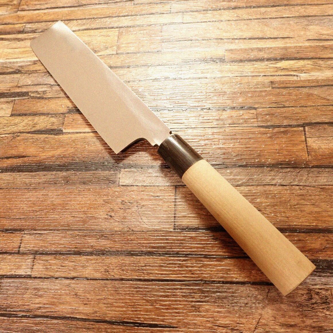 木屋 薄刃包丁 研ぎ済 水牛柄 片刃 菜切り 使用感少 200mm - メルカリ