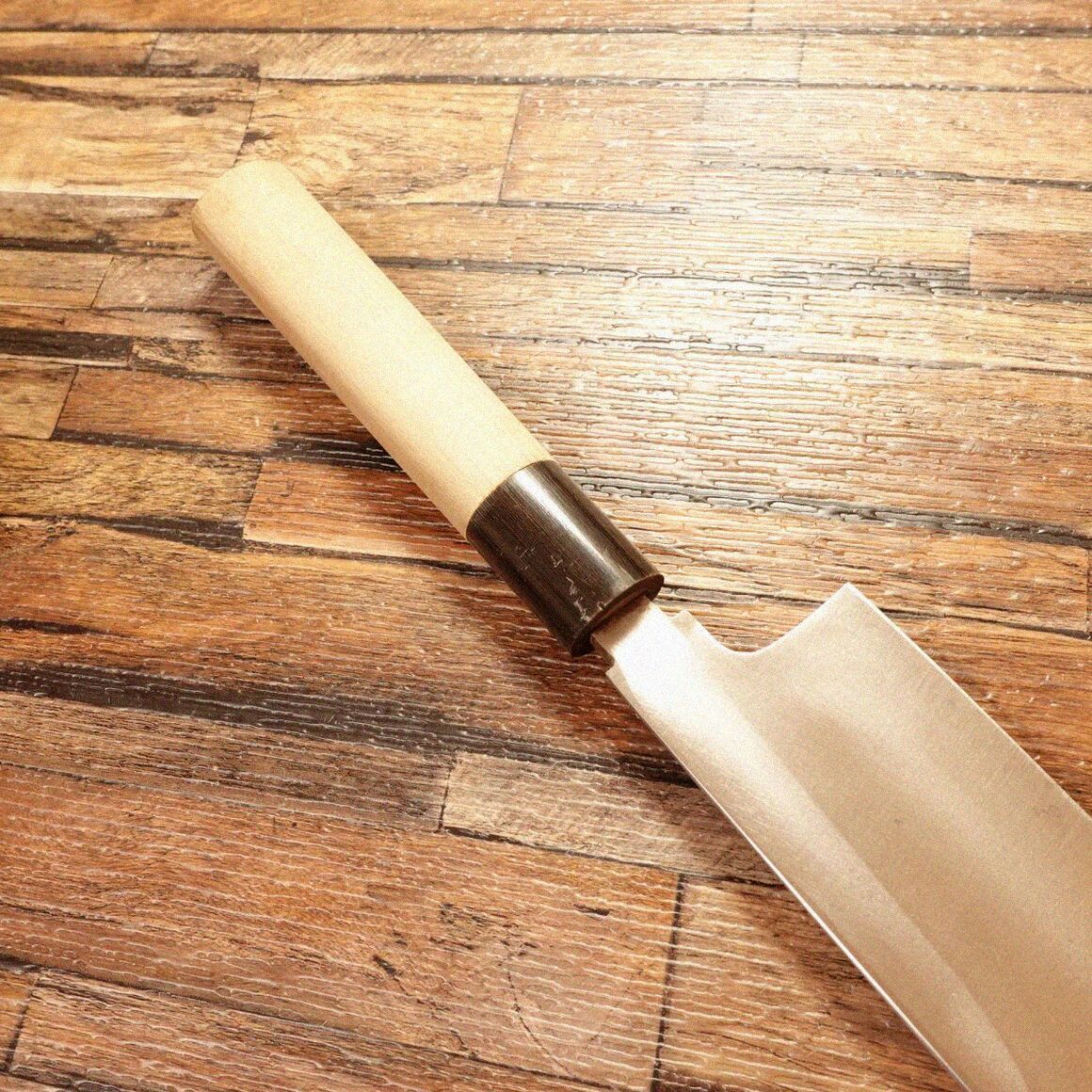 木屋 薄刃包丁 研ぎ済 水牛柄 片刃 菜切り 使用感少 200mm - メルカリ