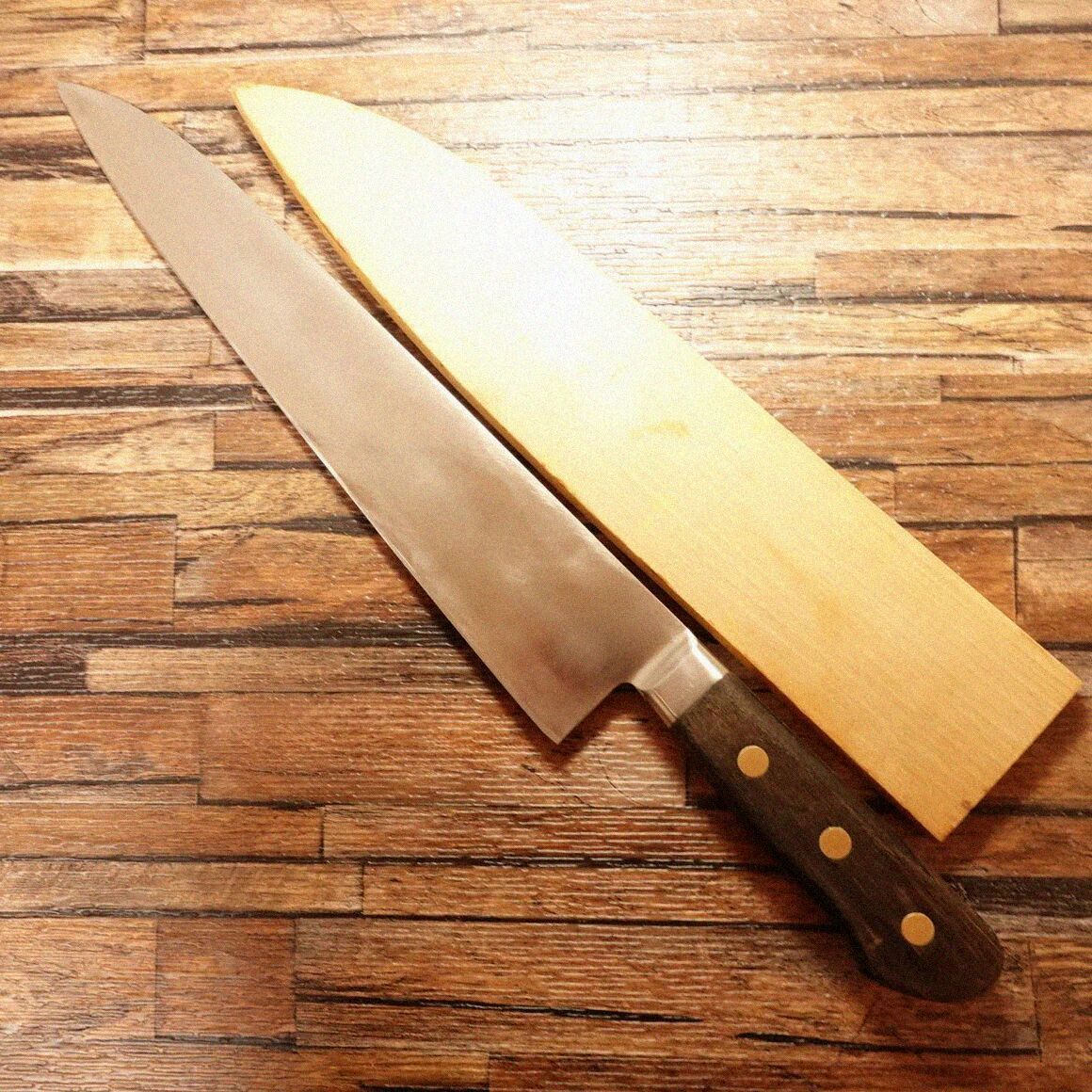 MISONO 牛刀 研ぎ済 ミソノ シェフナイフ スウェーデン鋼 銘消え 万能包丁 丁寧 木鞘付き 290 mm