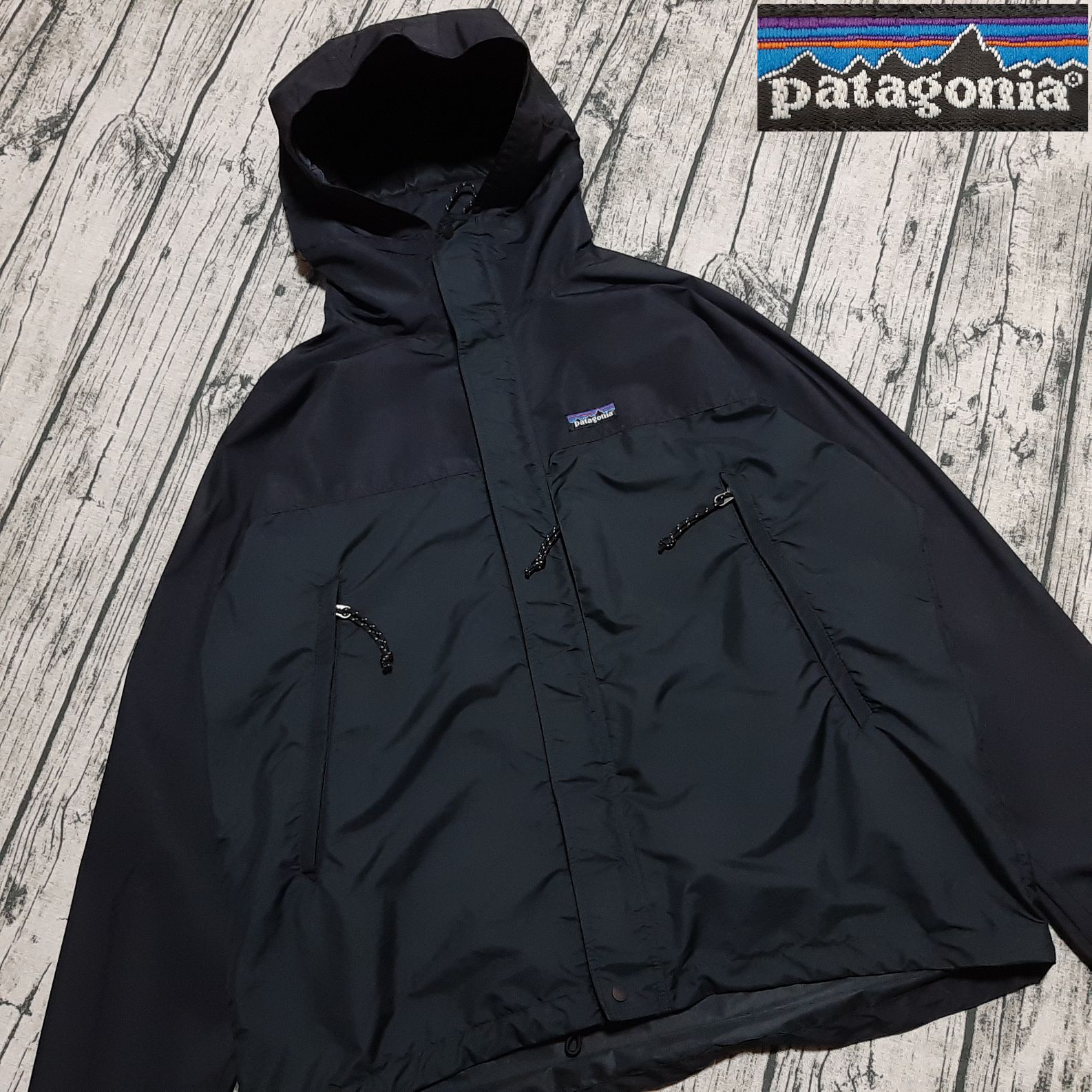 ジャケット・アウター 00s patagonia essenshell pullover BLK M size M】パタゴニア エッセンシャルジャケット 2000 ブラック 黒