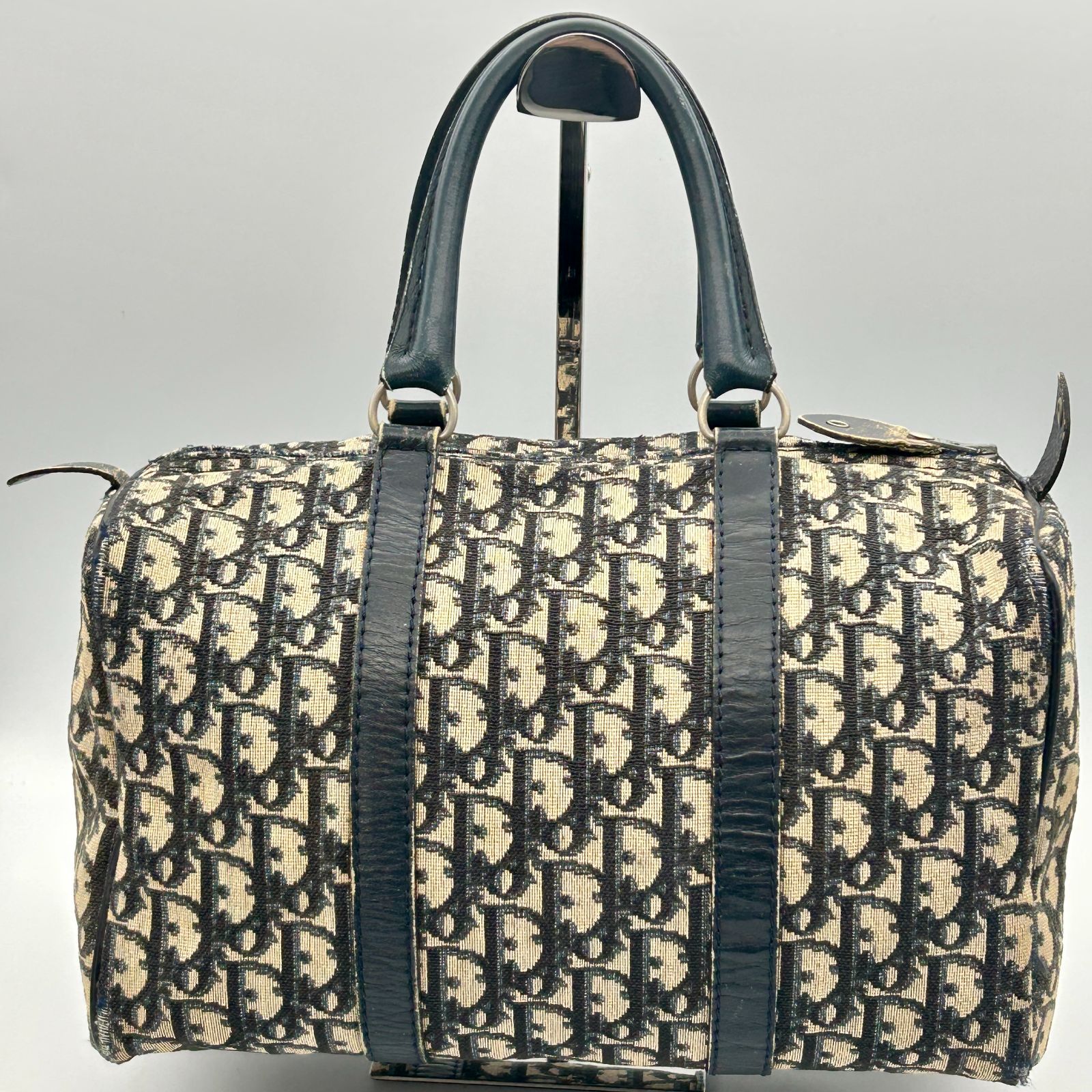 クリスチャンディオール トロッター ボストン ハンドバッグ キャンバス