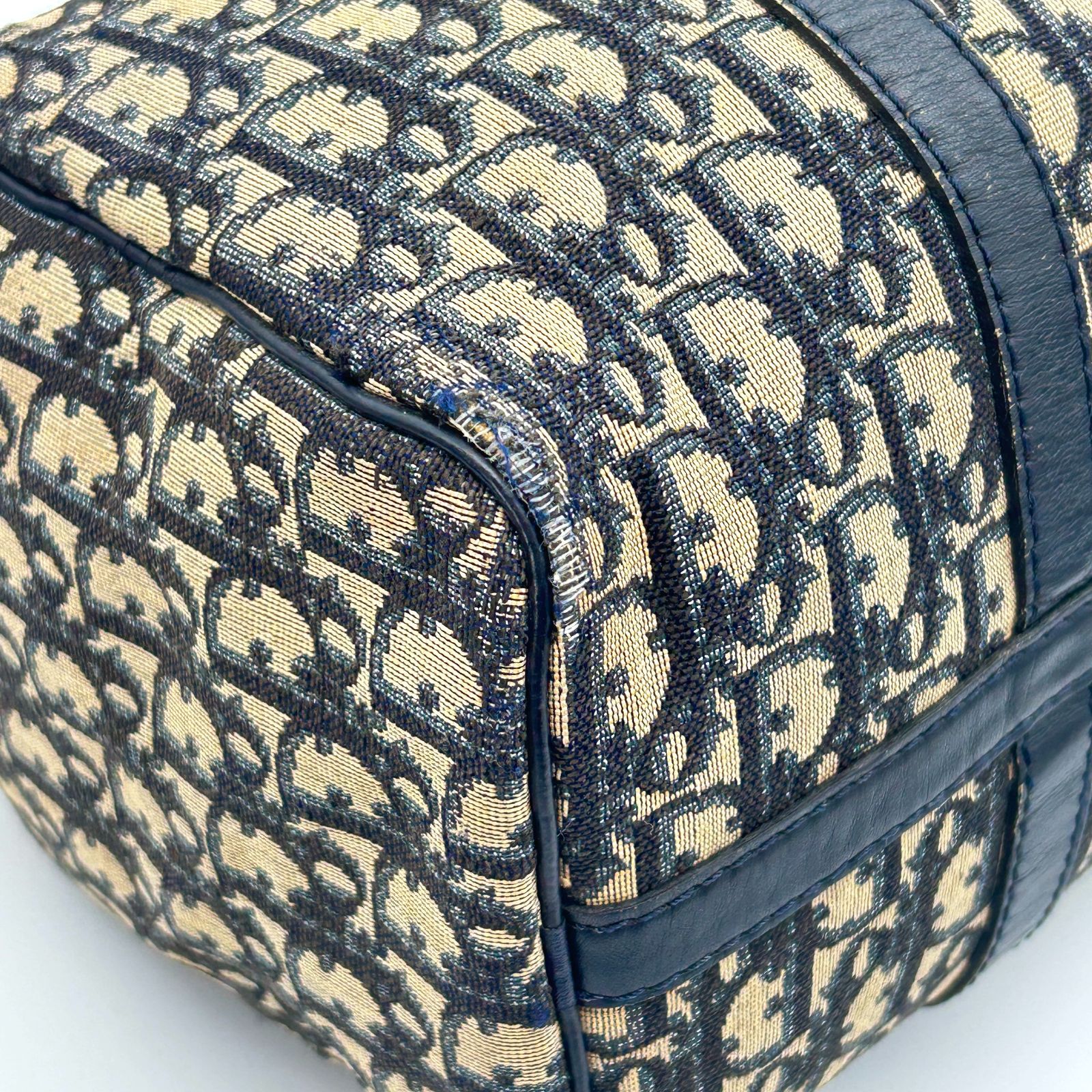 クリスチャンディオール トロッター ボストン ハンドバッグ キャンバス