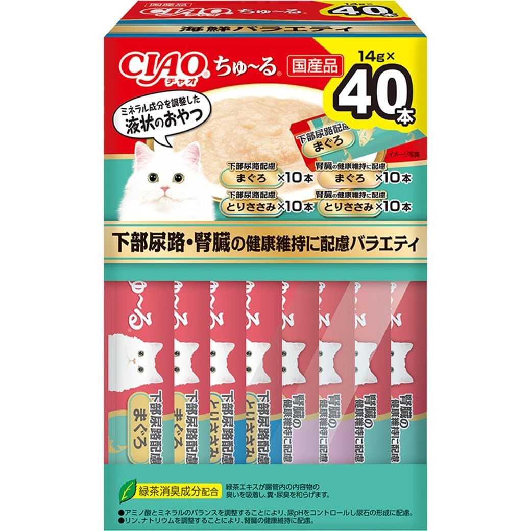 チャオ (CIAO) ちゅ~る 下部尿路・腎臓の健康維持に配慮バラエティ 14g