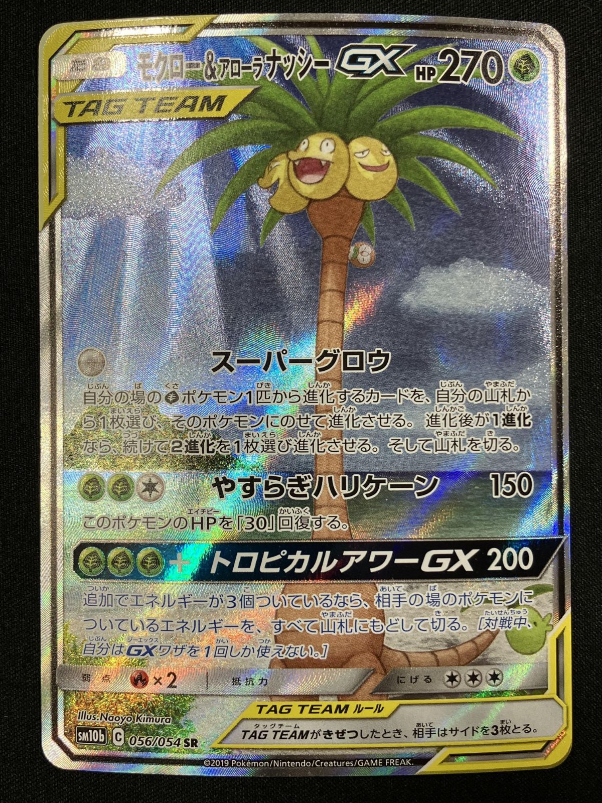 ポケモンカードゲーム ポケカ モクロー＆アローラナッシーGX SR SM10b