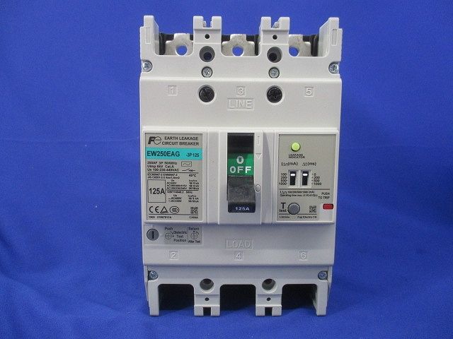 一般配線用漏電遮断器 3P125A(傷・汚れ有) EW250EAG-3P125 - メルカリ