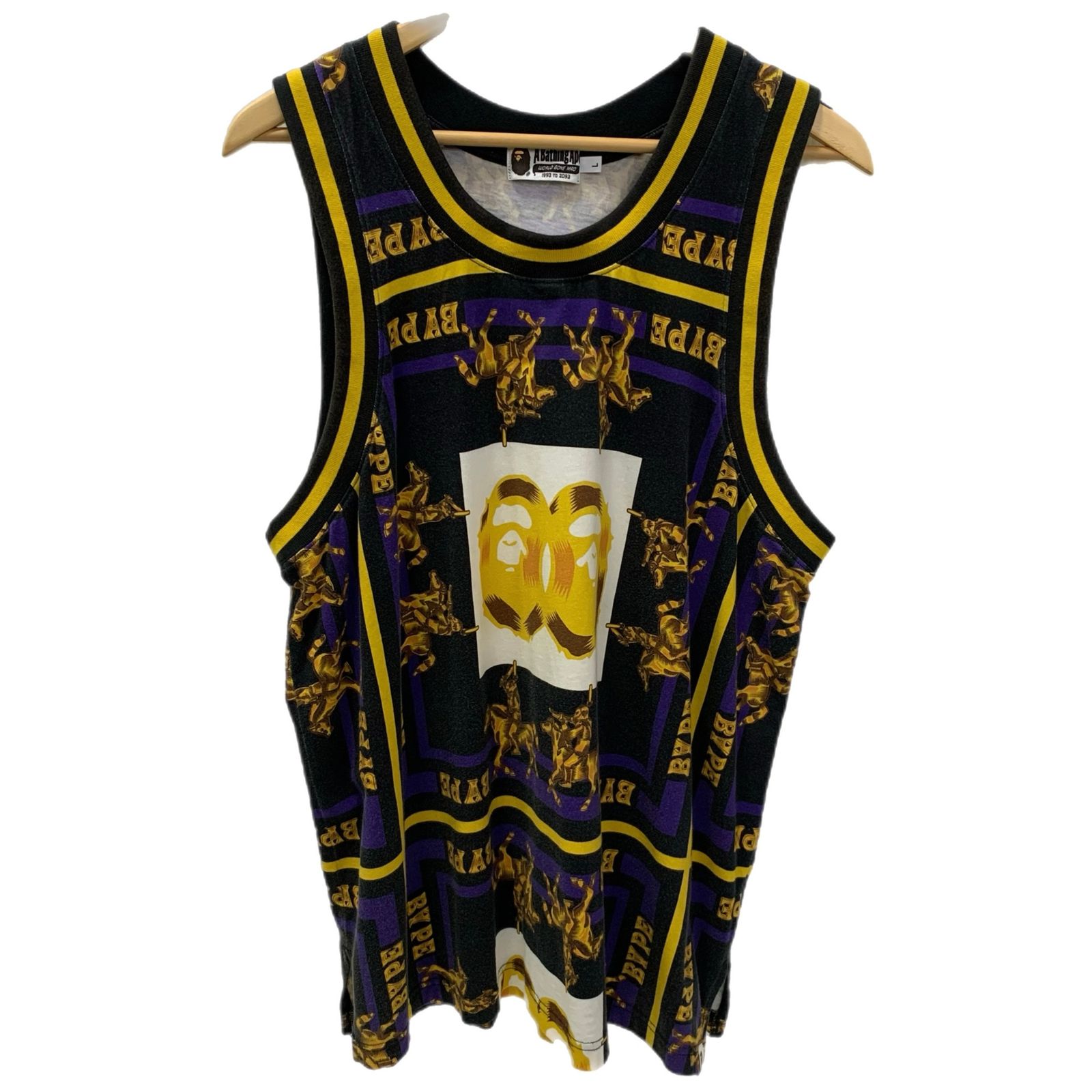 アベイシングエイプ A BATHING APE ノースリーブ マルチ Lサイズ 201 MT 4814