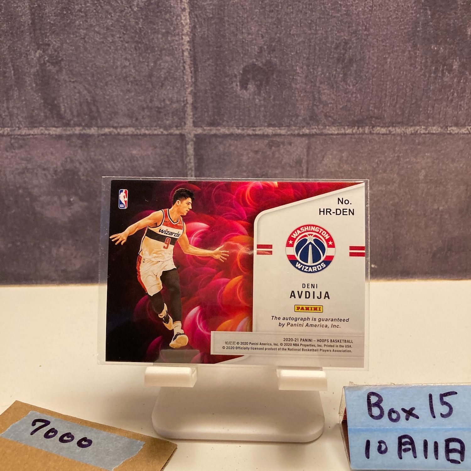 2020-21 Panini Deni Avdija 直筆サインカード Washington Wizards NBA