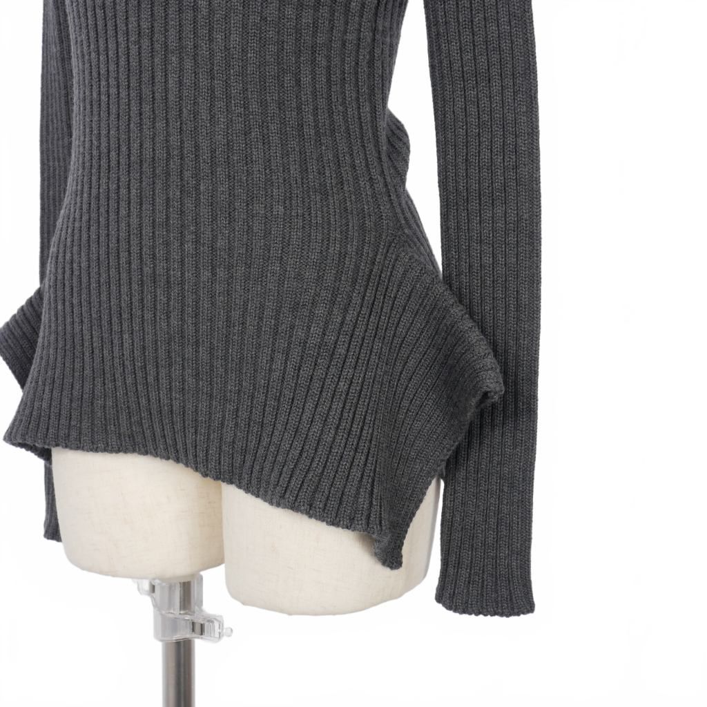 ジャンポールゴルチエ Jean Paul GAULTIER ハイネック リブ ペプラム