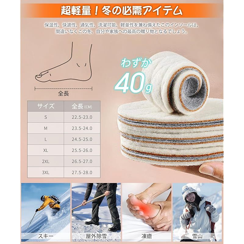インソール 暖かい 中敷き 【極寒対策・暖気を生みだす！心地よい体験