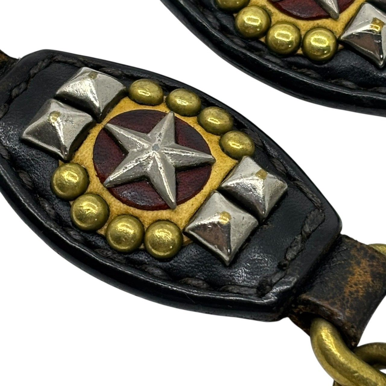 CALEE(キャリー) Brass Star Studs Wallet Chain ブラス スター