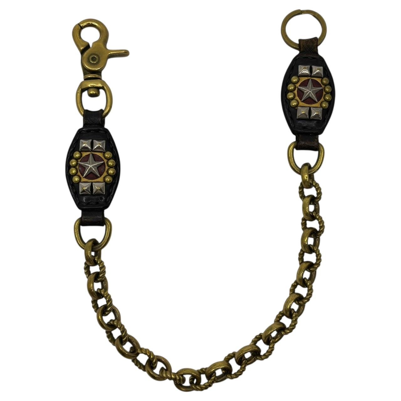 CALEE(キャリー) Brass Star Studs Wallet Chain ブラス スター