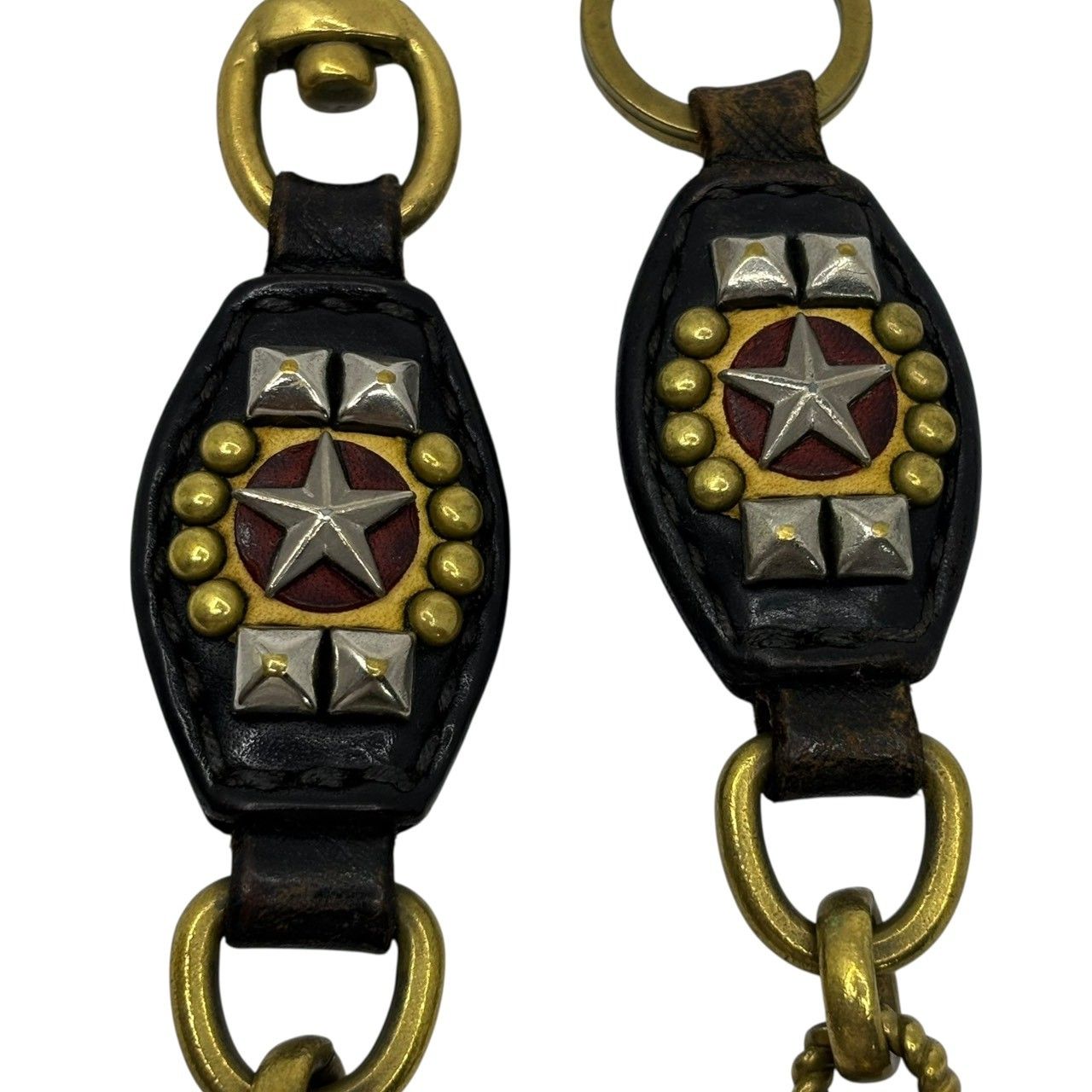 【希少】CALEE　キャリー　ウォレットチェーン　スター　スタッズ CALEE(キャリー) Brass Star Studs Wallet Chain ブラス スター