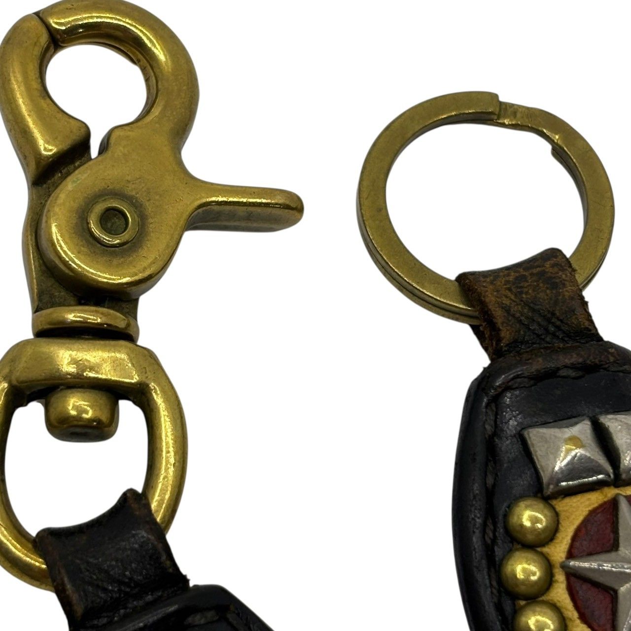 CALEE(キャリー) Brass Star Studs Wallet Chain ブラス スター