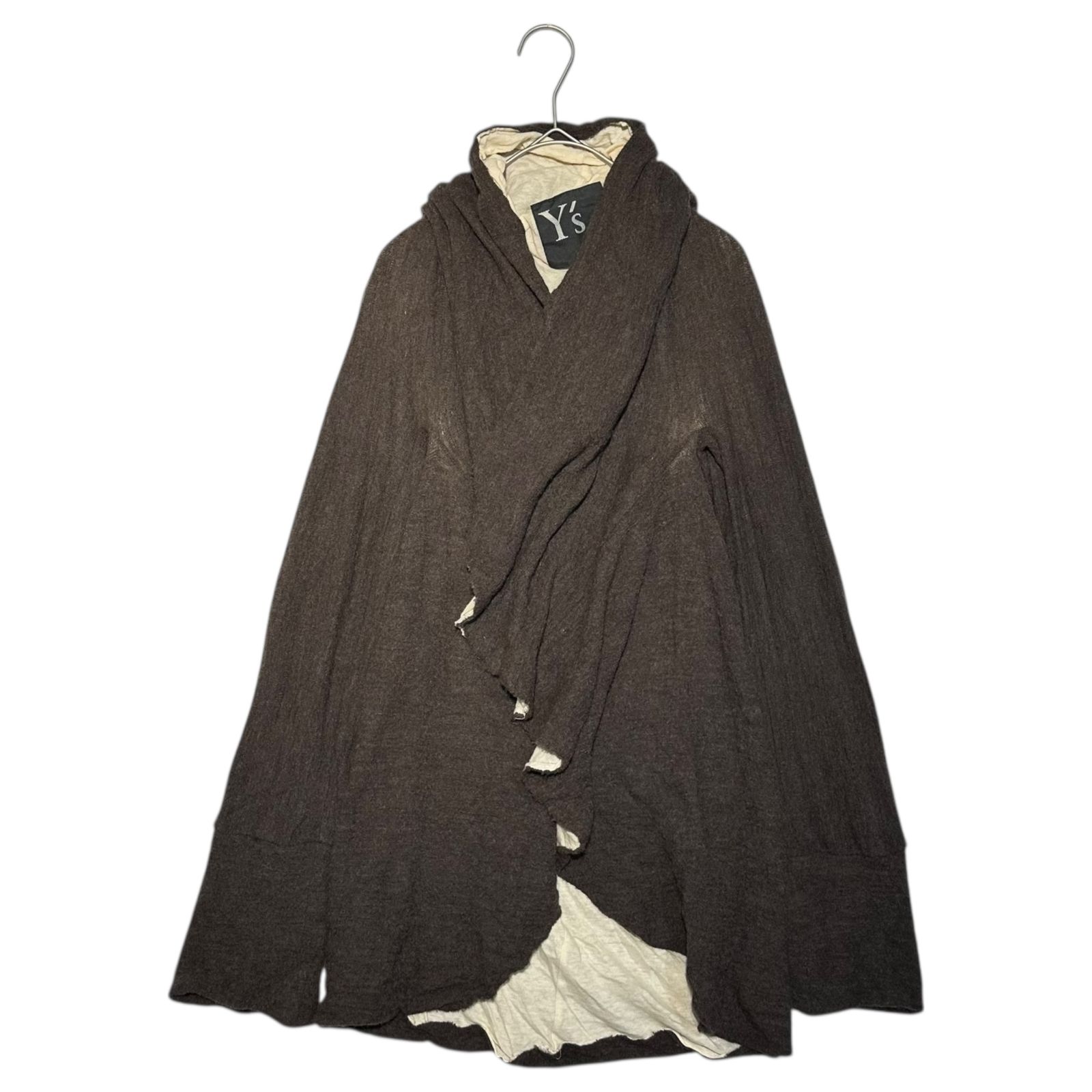 y's ワイズ　ウール100%カーディガン Y's(ワイズ) Distorted Wool Knit Cardigan 変形 ウール ニット