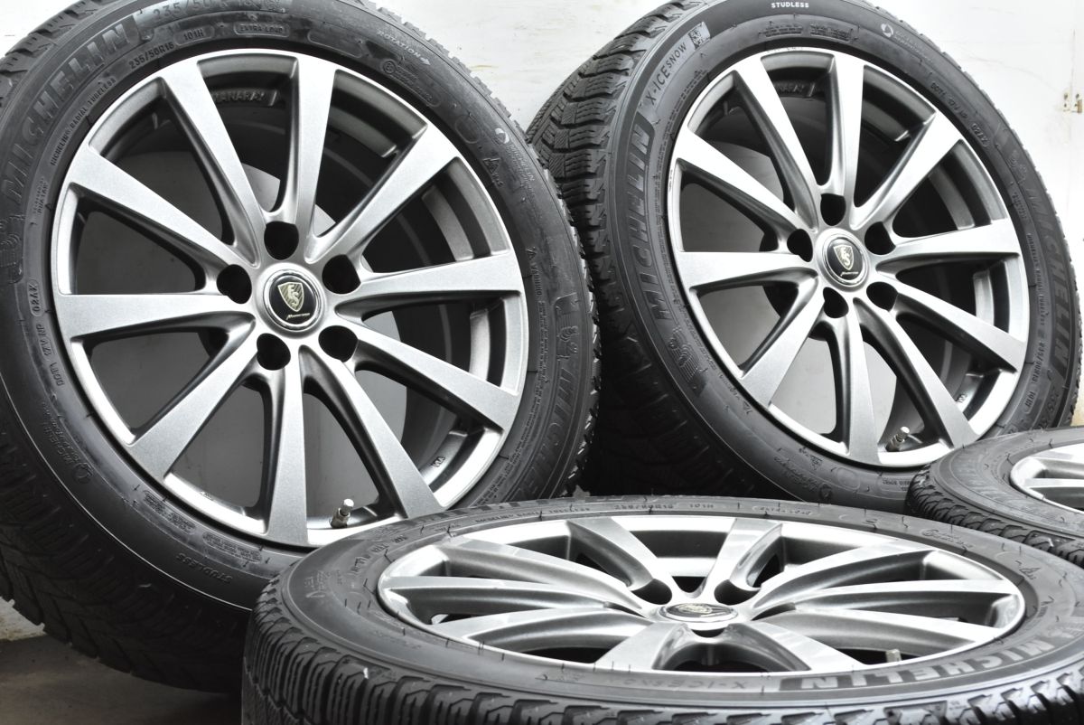 ホイールのみ販売 マナレイ 18 in 8 J 48 PCD 120 ハブ径 60ｍｍ ミシュラン 235 50 R レクサス LS 40 アルファード ヴェルファイア