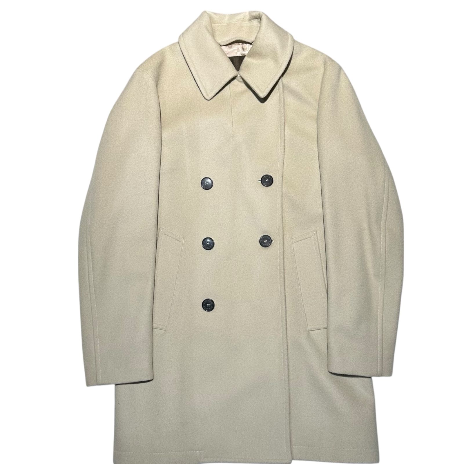 マッキントッシュ Melton Double Half Coat メルトン ダブル ハーフ コート 38 M程度 アイボリー